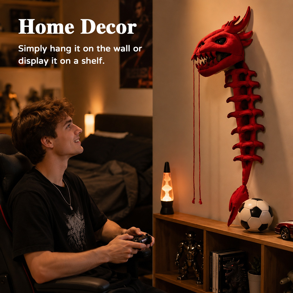 Easy Cosplay Prop - Pluszowy hełm w kształcie szkieletu dinozaura