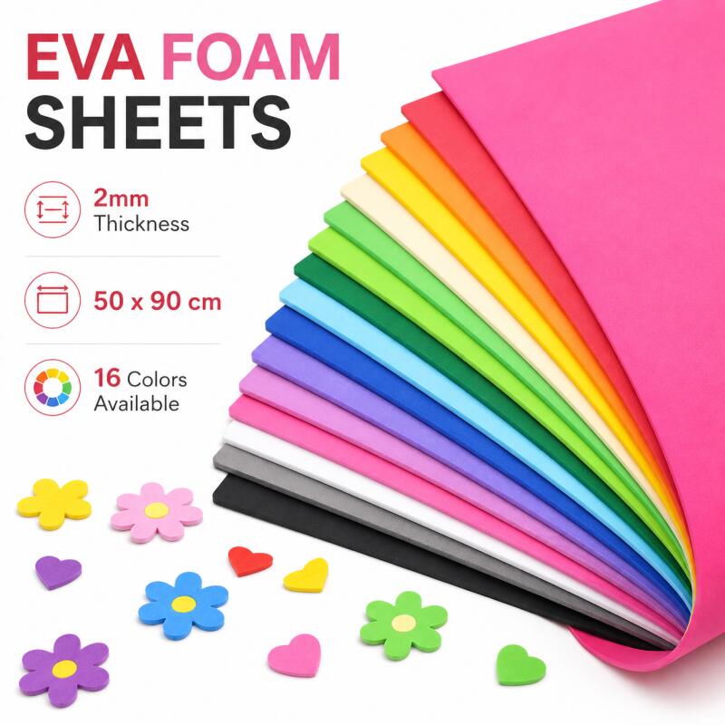 Eva Foam Sheet - 2 sztuki arkuszy pianki EVA, kolorowa,