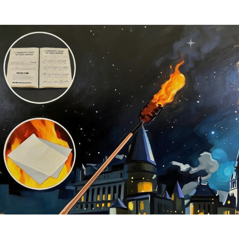 Cosplay Flame Prop - Elektroniczna różdżka magiczna z efektem ognia,